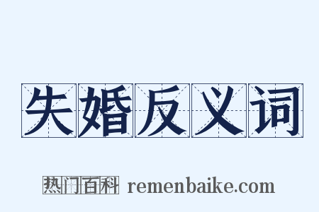 失婚反义词是什么意思的图片